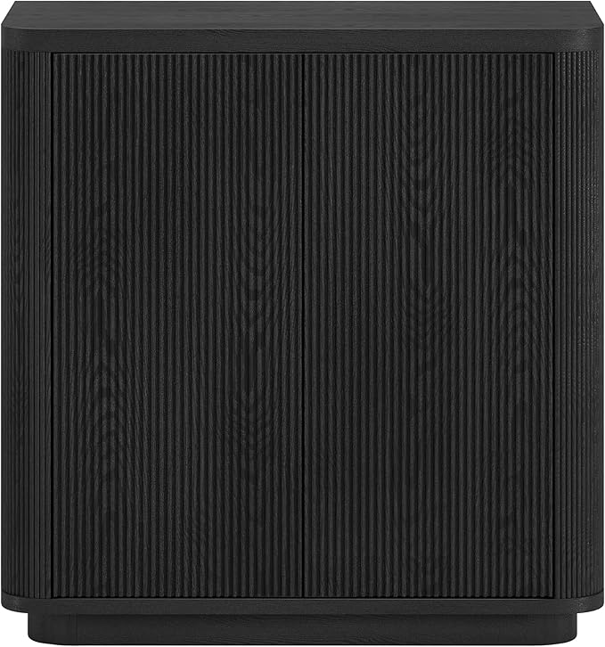Henn&Hart 32" Wide Rectangular Accent Cabinet in Natural Black, - Image 7