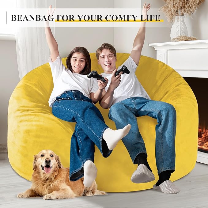 Homguava 5 FT Bean Bag Chair: 5' Bean Bags - Image 4