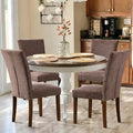 COLAMY Upholstered Parsons Dining Chairs Set of 4, Fabric Dining Room Kitchen by COLAMYINC