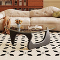 Glass Coffee Table for Living Room Mid Century Modern Triangle Center Table by JCAJCA