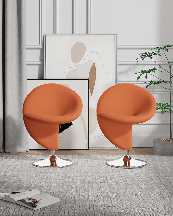 Manhattan Comfort Curl Swivel Accent Chair Set of 1 - Image 3