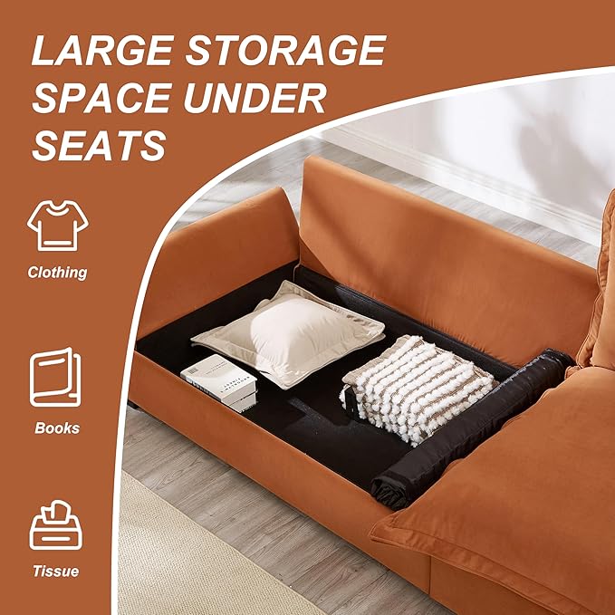 126 Inch Sailing Design Modular Sectional Cloud Sofa - Image 5