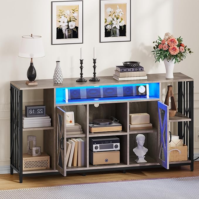 YITAHOME TV Stand for 70/65 Inch TV, 33.5'' Tall TV Stands for Living Room - Image 8