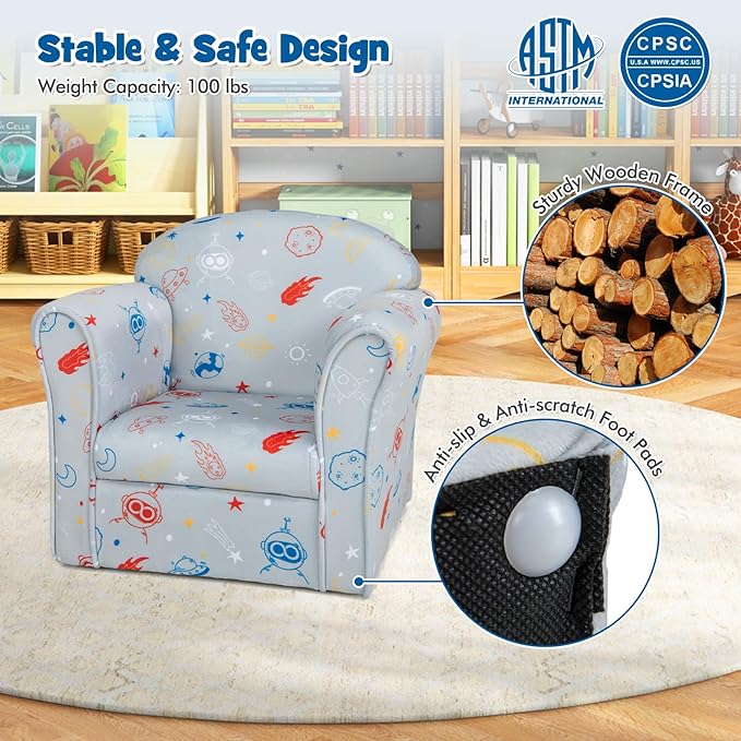 Costzon Kids Couch, Children's Sofa Armrest Chair - Image 5