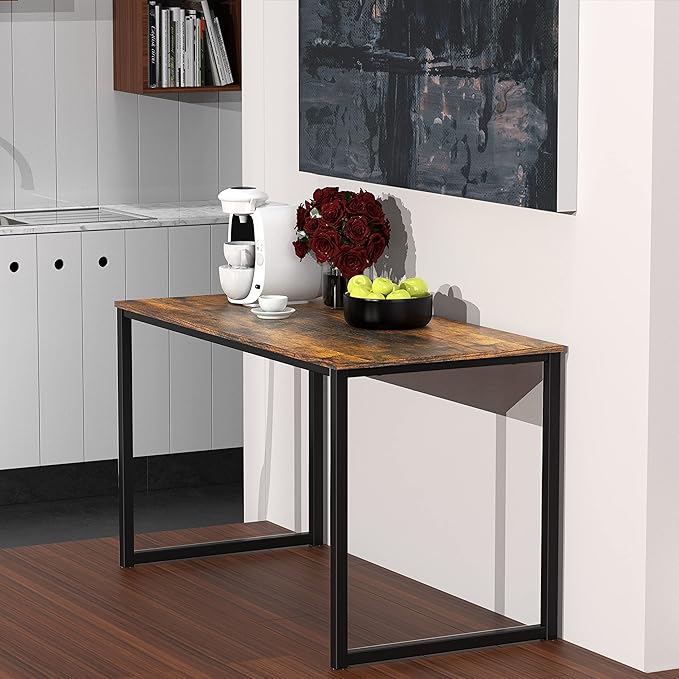 SHW Mission 40-Inch Home Office Computer Desk, Rustic Brown - Image 7