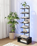 8-Tier Bookshelf, LED Bookcase by Choezon