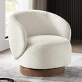 Swivel Accent Chair Round Barrel Armchair Upholstered Performance Fabric by Kislot