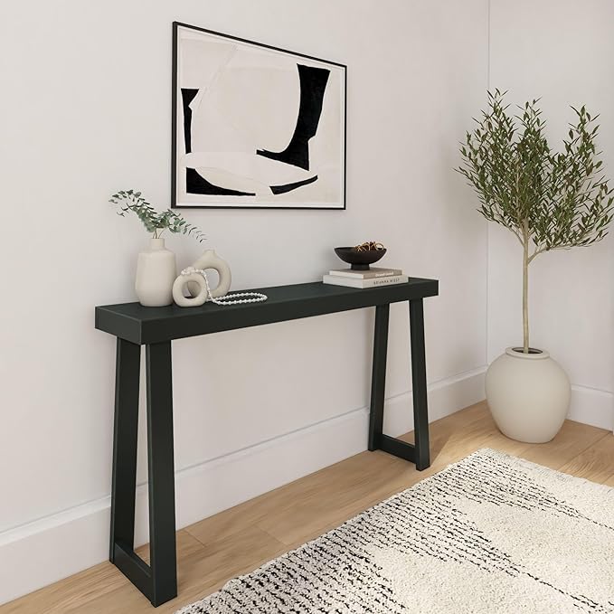 Plank+Beam Solid Wood Console Table, 56 Inch, Sofa Table, Narrow Entryway Table by PlankBeam
