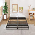 4 Inch Bed Frame Queen Size Heavy Duty Steel Slat Support Metal Platform Queen by Lutown-TeenHome