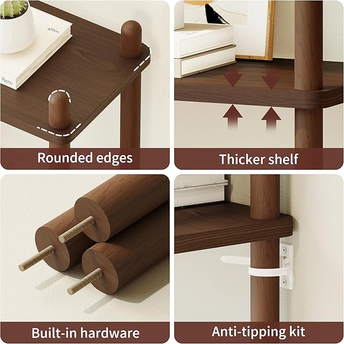 IOTXY Wooden Triple Wide Bookshelf - Image 6