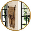 Growsun 24 inch Retro Gold Round Mirror Circle Wall Mirror by Growsun