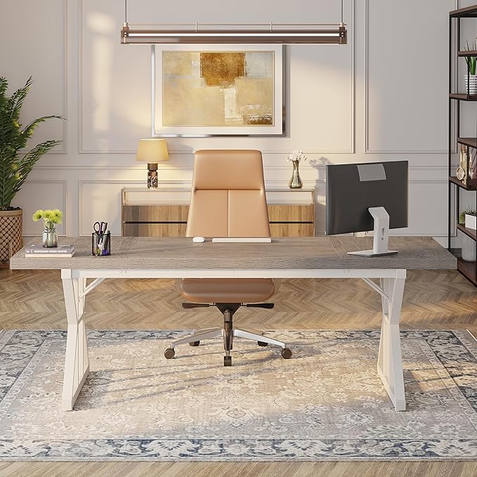 Tribesigns 70.8-Inch Executive Desk, Large Computer Office Desk Workstation - Image 3
