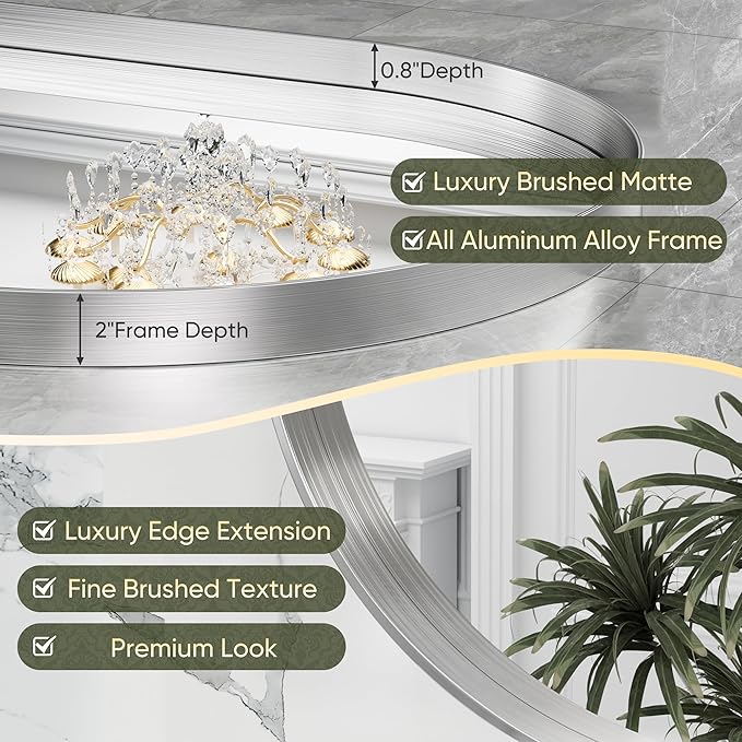 Suidia 22" x 30" Bathroom Mirror, Bathroom Vanity Mirror Metal Framed, - Image 5