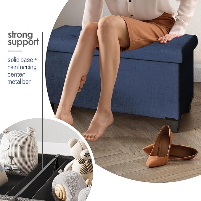 STORAGEBUD Storage Ottoman Bench - Image 5