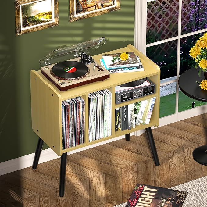 Record Player Table, Mid-Century Record Player Stand - Image 4