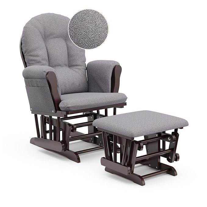 Storkcraft Premium Hoop Glider & Ottoman — GREENGUARD Gold Certified Nursery - Image 12