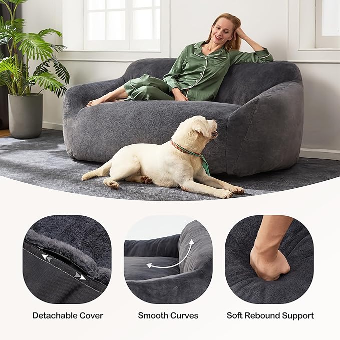 Homguava Oversized Bean Bag Chair - Image 7