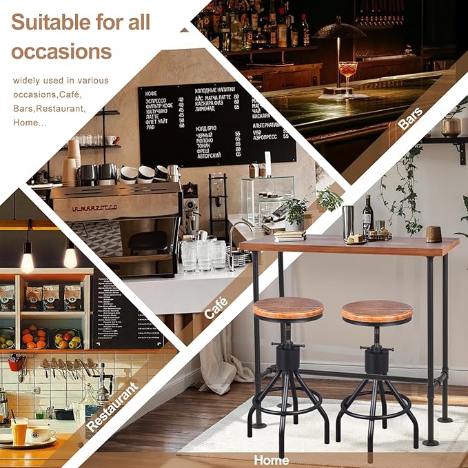 Industrial Rectangle Bar Table - Image 7