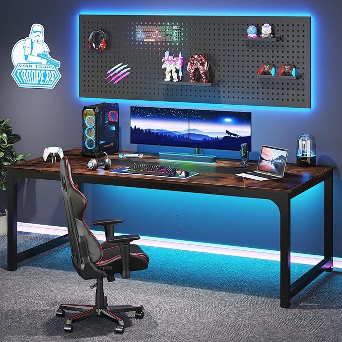 Tribesigns Modern Computer Desk, 78.7 x 39.4 inch X Large Executive Office Desk - Image 6