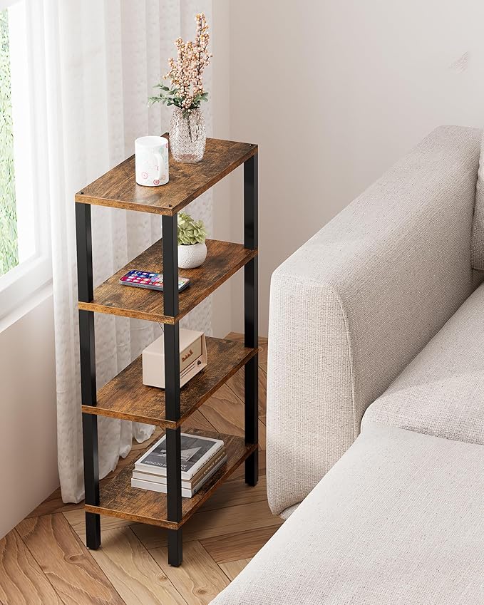 TUTOTAK Small Side Table, Narrow End Table, Skinny Sofa Table, Slim Nightstand - Image 2