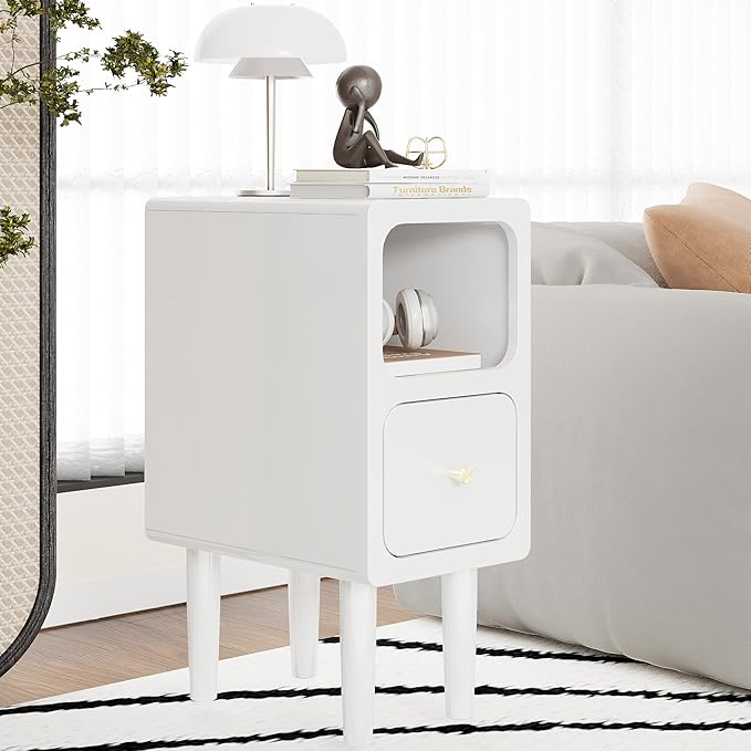 Narrow Nightstand, Solid Wood Night Stand - Image 9