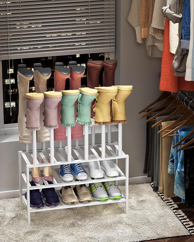 White Boot Rack, Boot Rack Organizer Tall Boots - Image 2