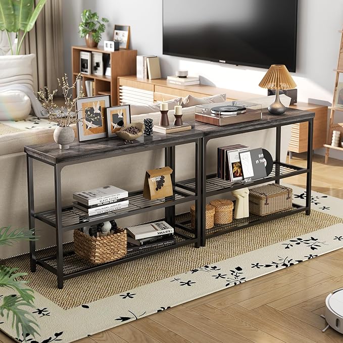 47" Console Table, 3-Tier Entryway Table, Sofa Table - Image 4
