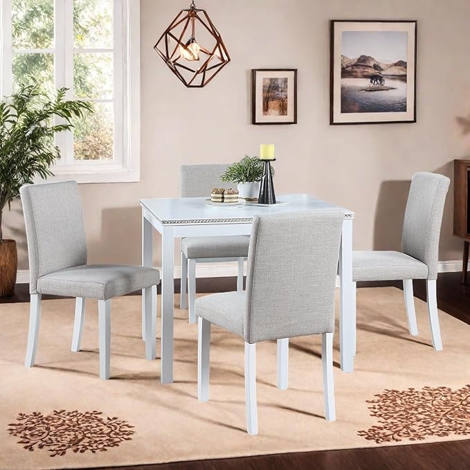 Dining Table Set for 4, 5-Piece Dining Room Table Set - Image 6