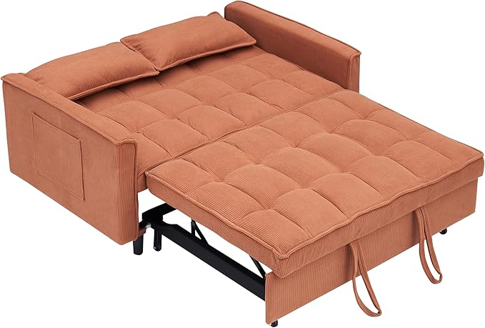 Ball & Cast Convertible Sofa Bed, Loveseat Sleeper Sofa W/Pull-Out Bed - Image 8