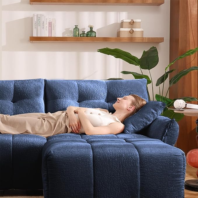 Modern Chenille Fabric 2-Seat Loveseat Sofa, Premium Upholstery Living Room - Image 8