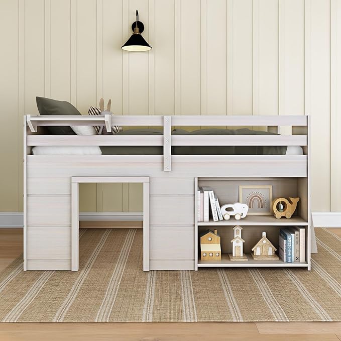 Max & Lily Modern Farmhouse Twin Low Loft Bed - Image 2
