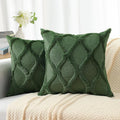 decorUhome Throw Pillow Covers 22x22 Inch Set of 2, Soft Plush Faux Fur Wool by decorUhome