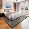 Homespice Manchester Black Braided Area Rugs, 8x10' Rectangle by Homespice