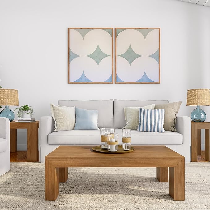 Plank+Beam Modern Rectangular Coffee Table, Medium Sized Coffee Table, Center - Image 2