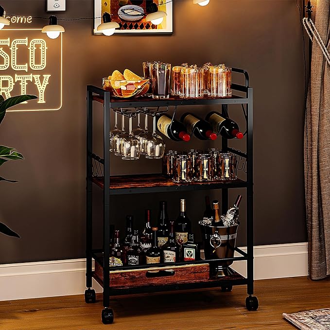 Home Bar Serving Cart, Serving Cart - Image 8