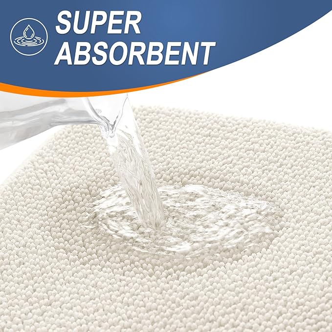 OLANLY Thick Memory Foam Bath Mat Rug 47x24, Extra Soft Absorbent Bathroom Rug - Image 3