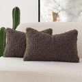 Foindtower Set of 2 Curly Teddy Wool Pillow Covers Decorative Boucle Textured by Foindtower