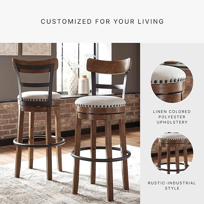 Signature Design by Ashley Valebeck 30" Farmhouse Pub Height Barstool - Image 7