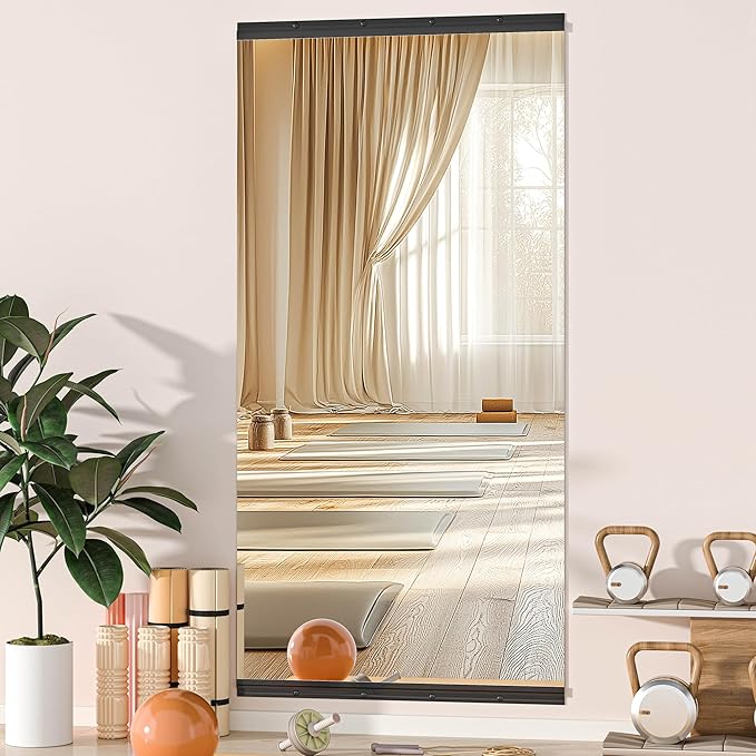 Hasipu 71''x36'' Home Gym Mirror Large Full Length Wall Mounted Full Body Mirror by Whatssuitableisthebest