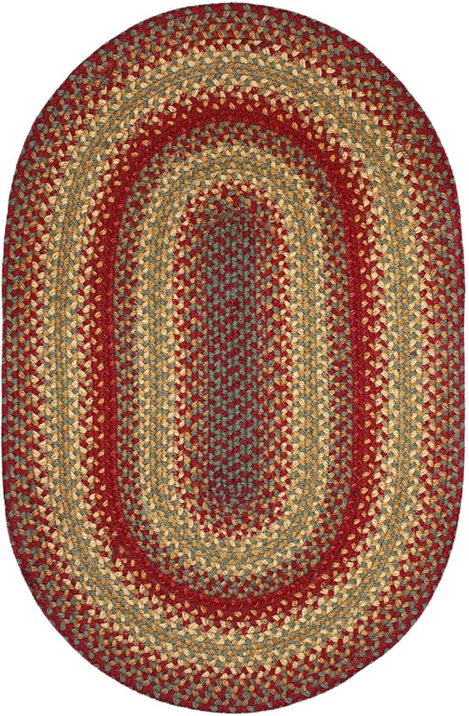 Cider Barn Cranberry Red Oval Braided Rug, 2x3' - Image 8