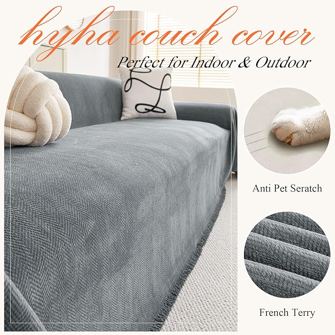hyha Couch Cover for Dogs, Boho Sofa Covers for 3 Cushion Couch Washable - Image 4