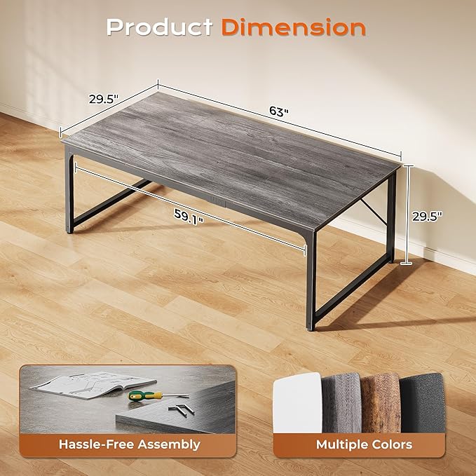 PRAISUN 63 X 29.5 Inch Computer Desk - Image 3