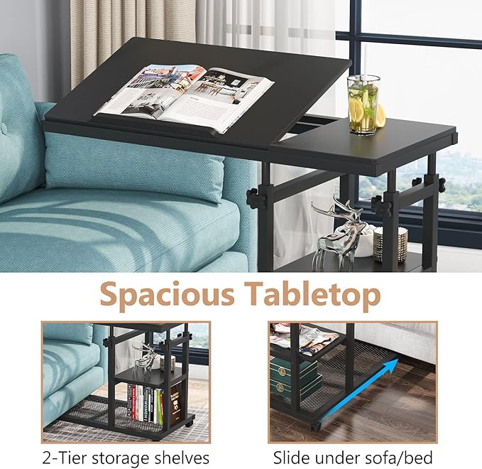 Tribesigns Height Adjustable C Table - Image 8