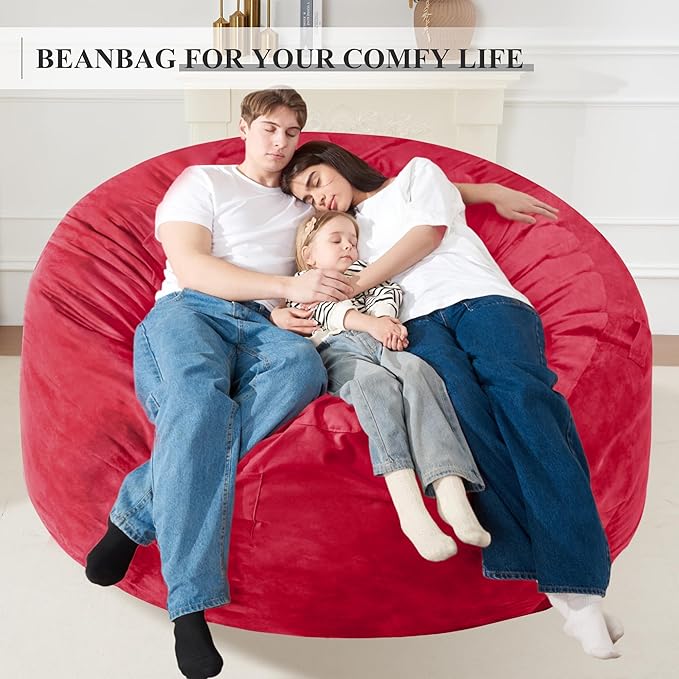 Homguava 6FT Bean Bag Chair Giant BeanBag - Image 3