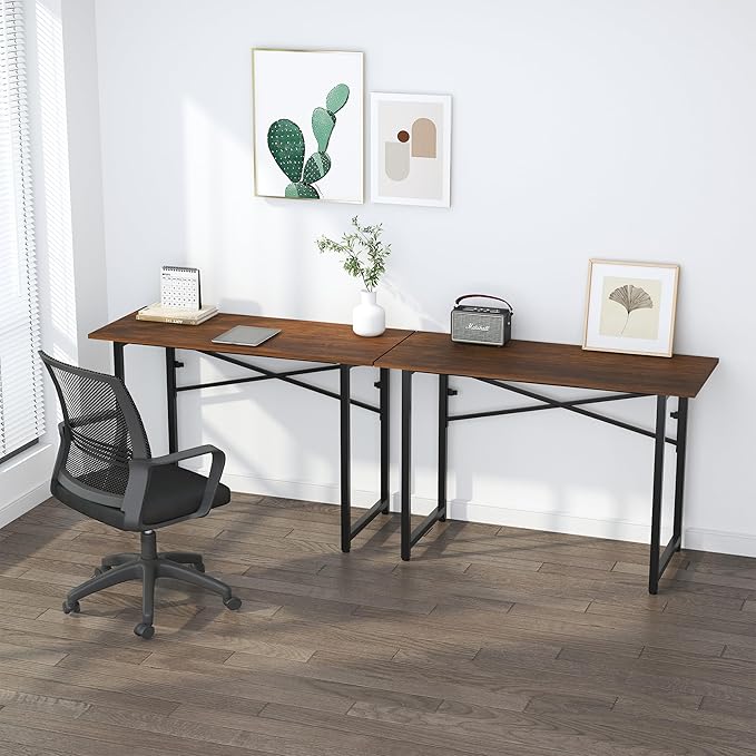 47 inch Folding Desk No Assembly Required, Writing Gaming Computer Camping Table - Image 6