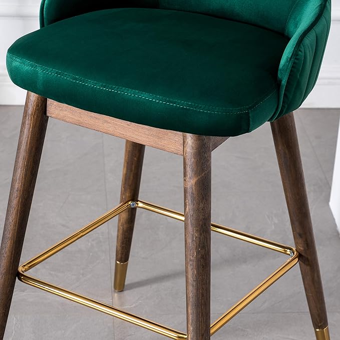 Roundhill Furniture Leland Fabric Upholstered Counter Height Wingback Stools - Image 13