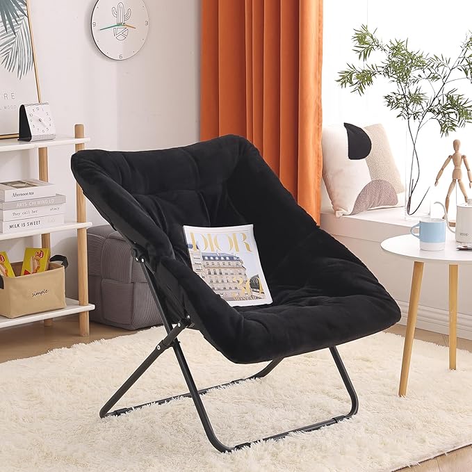 Oversized Folding Faux Fur Chair - Image 7