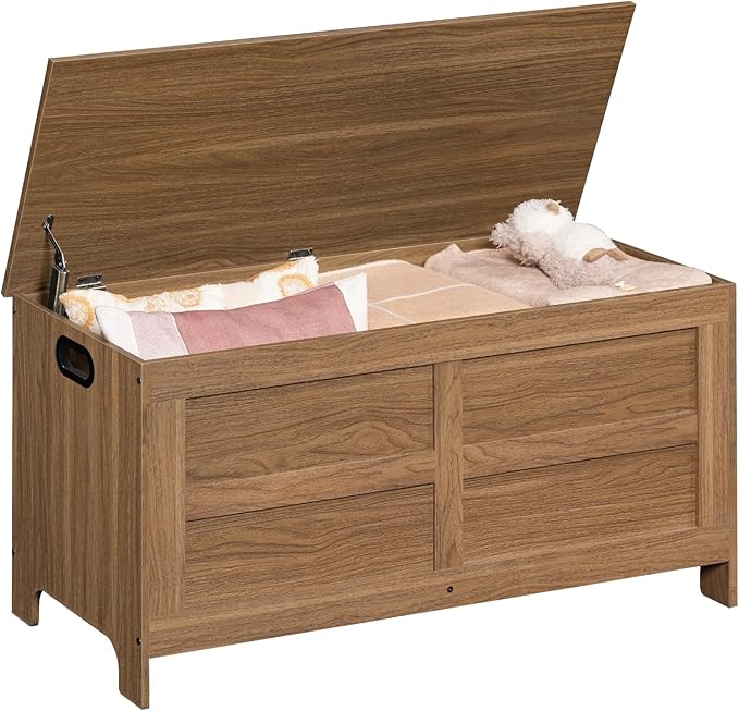 Storage Chest, 39.4” Large Toy Chest, Entryway Storage Trunk, Storage Bench - Image 3