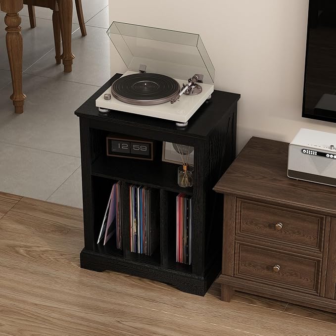 Farmhouse Record Player Stand, 3 Tier Turntable Stand - Image 5