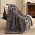 Amélie Home Luxury Striped Faux Fur Throw Blanket by Am%C3%A9lieHome